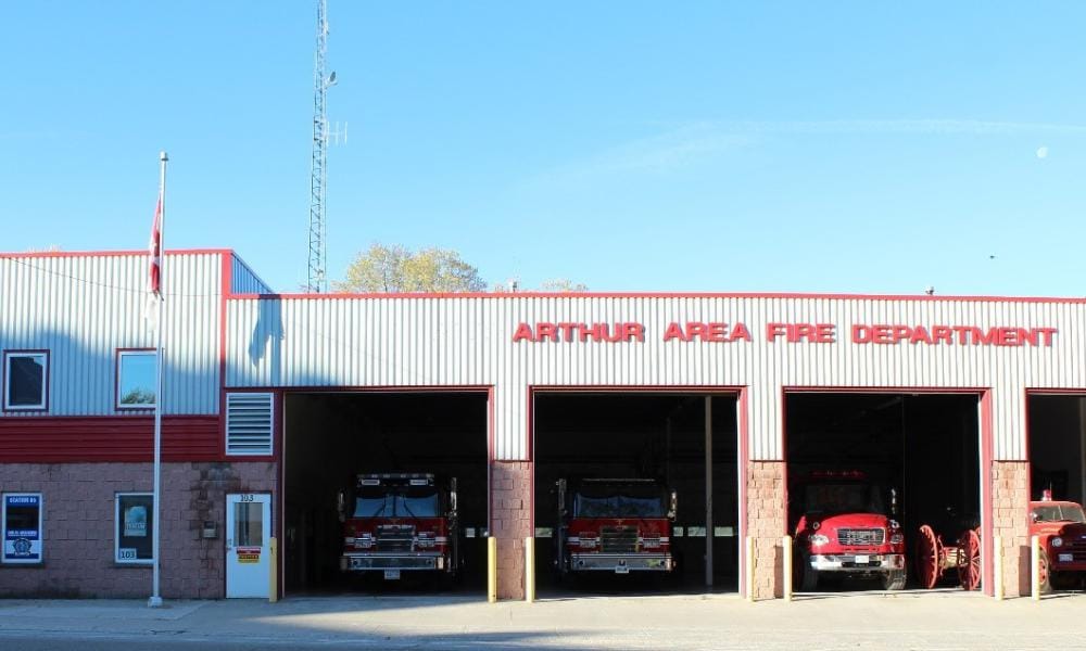 Exterior of Arthur Area Fire Station