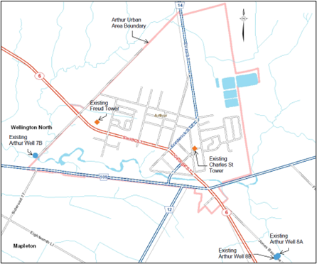 Township Map of municipal Water system