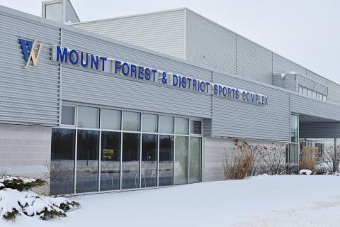 Exterior of Mount Forest Sportsplex