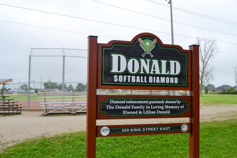 The Donald Softball Diamond, 320 King Street East, Mount Forest